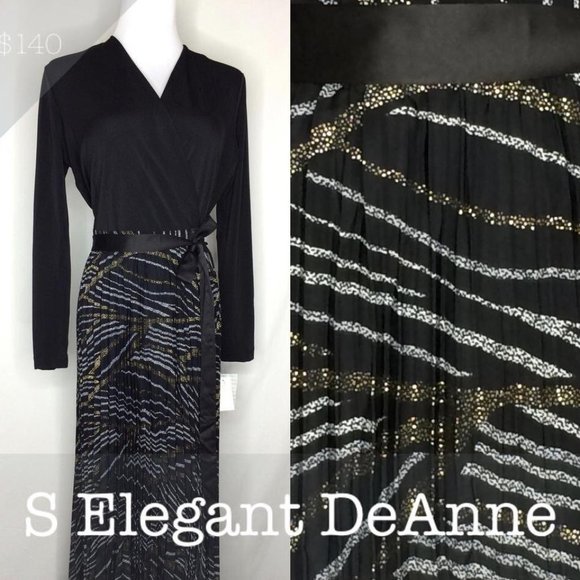 LuLaRoe | Dresses | Elegant Wrap Dress Lularoe Deanne Used